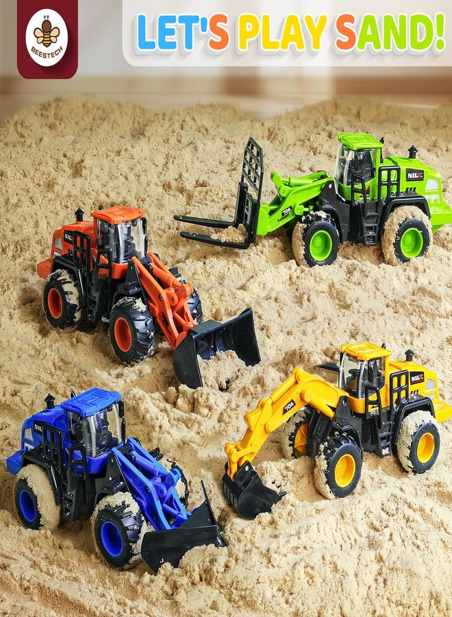 Beestech Construction Truck Toys for 3 4 5 6 7 8 Years Old Boys, Truck Vehicles Sand Sandbox Beach Toys, Excavator Forklift Bulldozer Friction Powered - Image 2
